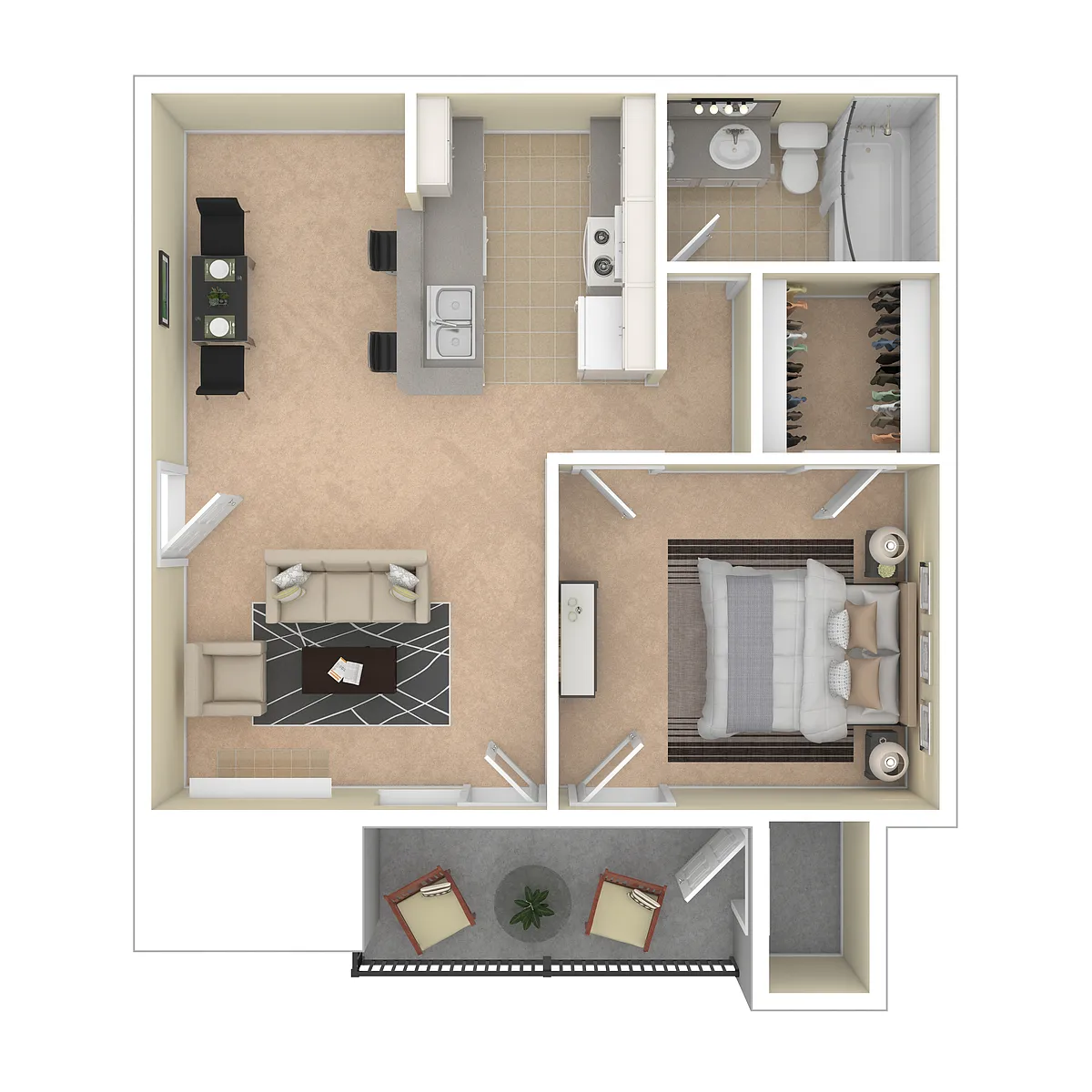 Floor plan 1X1 REEP Reno
