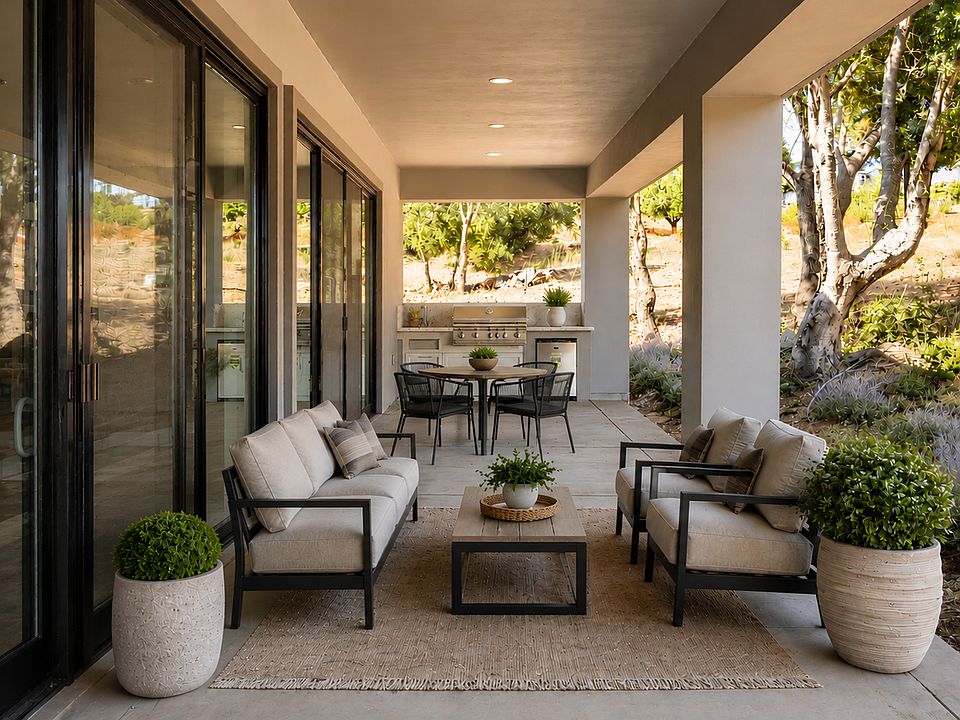 Virtually staged loggia
