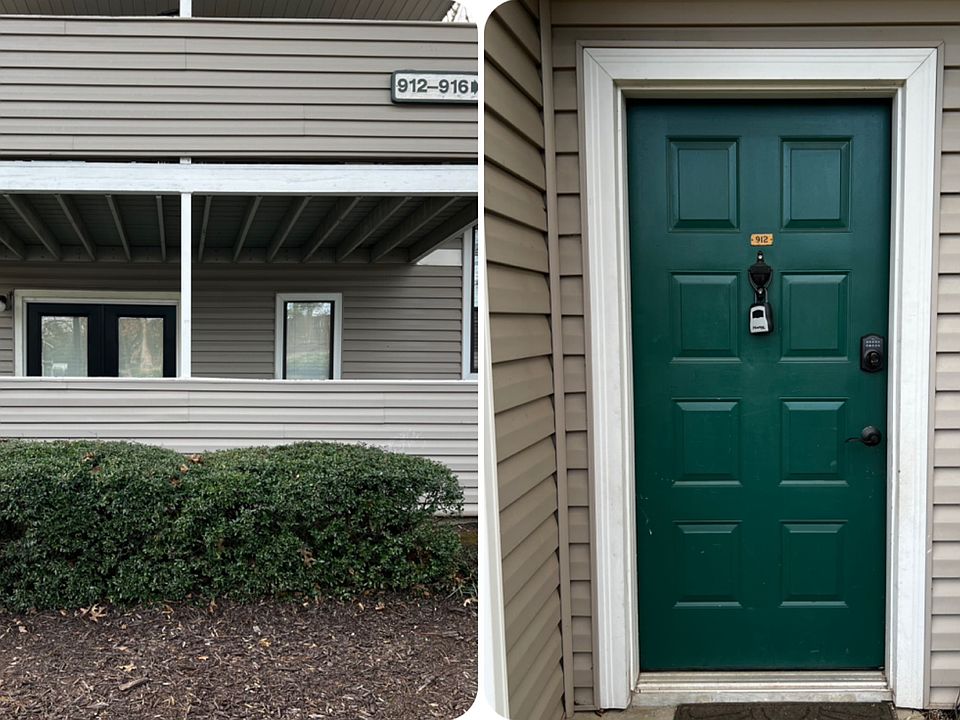 Enclosed patio, front door