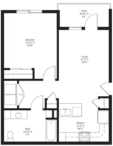 Floor plan 1X1