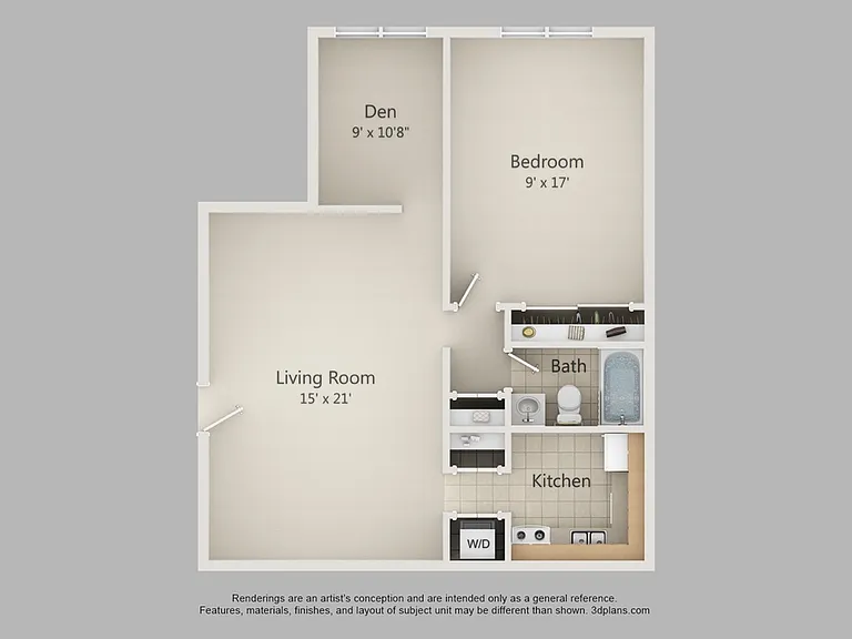 Bridgeview_1x1 700 Den - 3D for Web