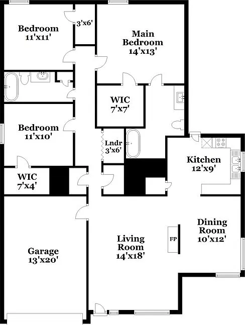 3 bed, 2.0 bath, 1496 sqft, $2,760 — Photo 2