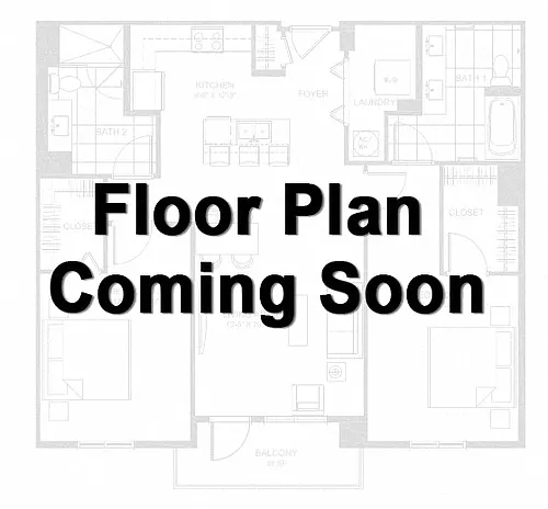Floor plan 2 Bed / 1 Bath: Type A