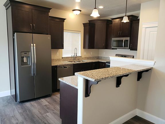 Refrigerator and microwave included. Bring barstools!