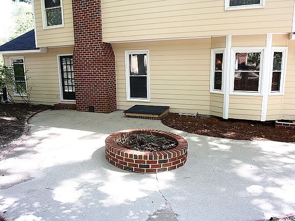 Large patio with fire pit!