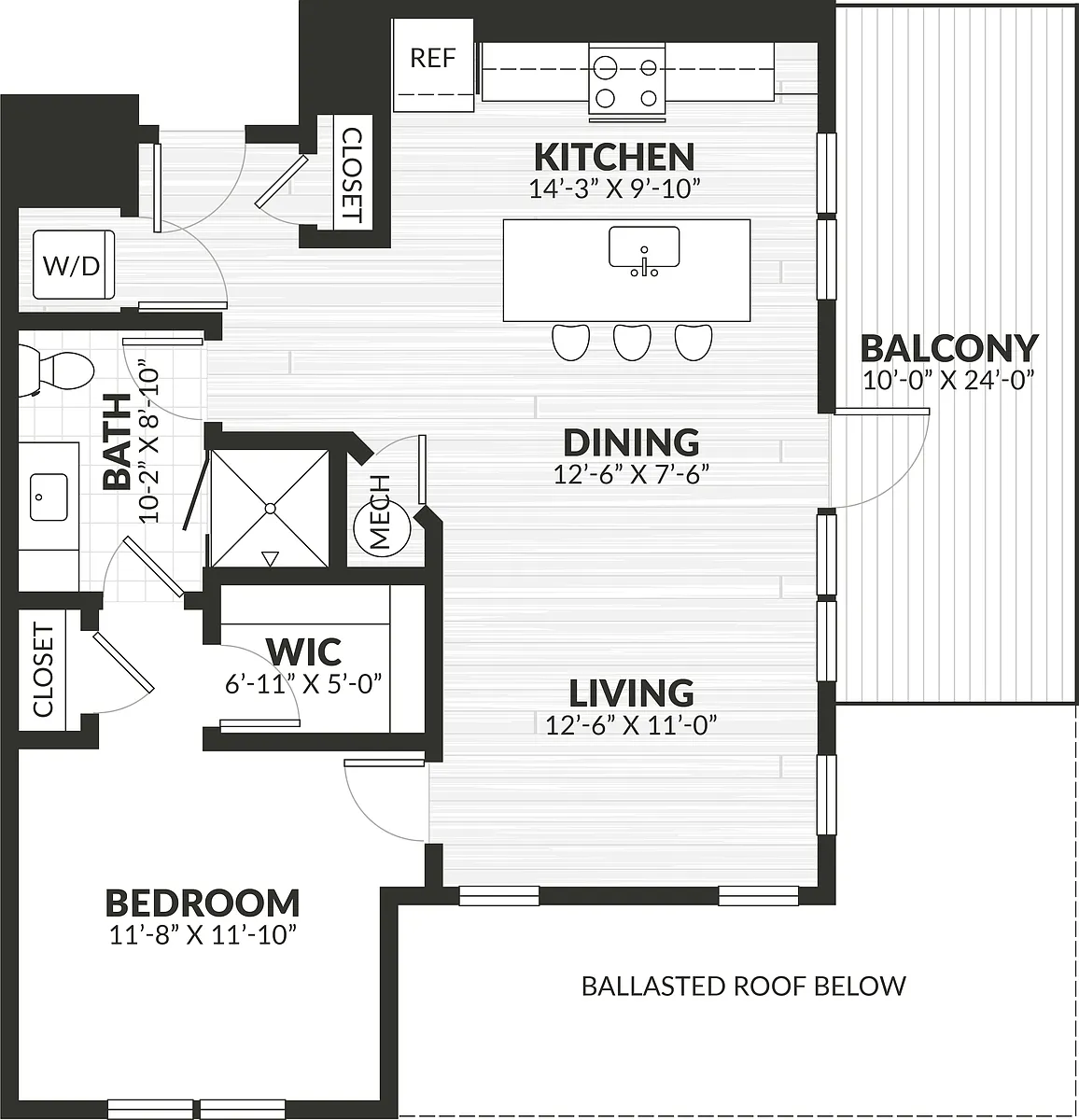 Floor plan 1 Bed/1 Bath-a4