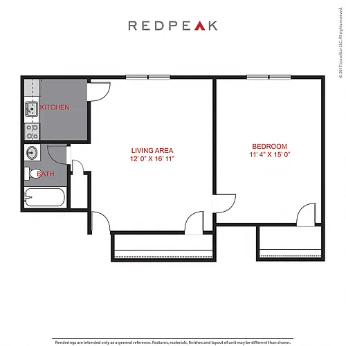 Floor plan Plan A1 - One Bedroom