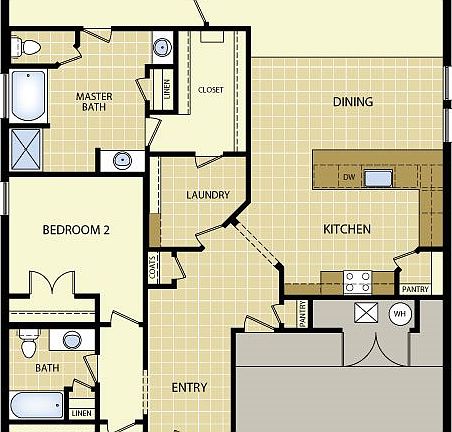 Martha Front Entry Garage Floor Plan