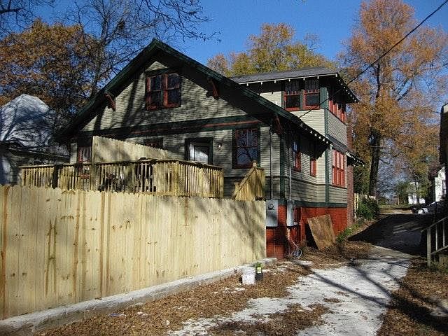 Private back yard with deck
