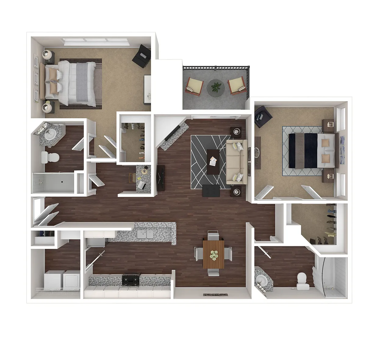 Floor plan 2 Bed / 2 Bath