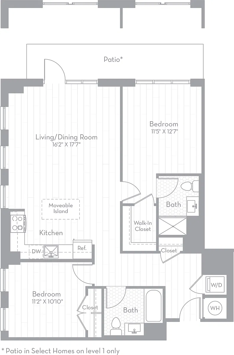 Floor plan 2 Bed/2 Bath-B15
