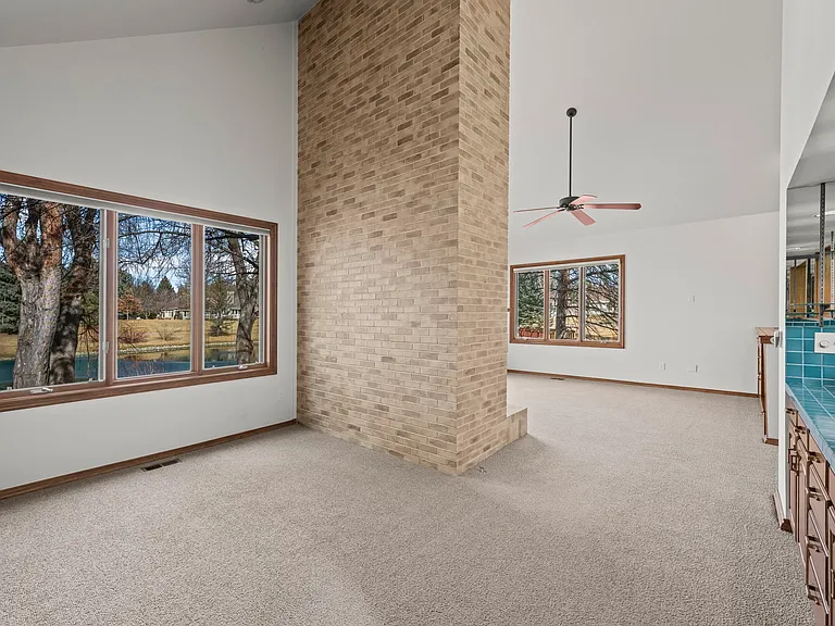 view from study into living room