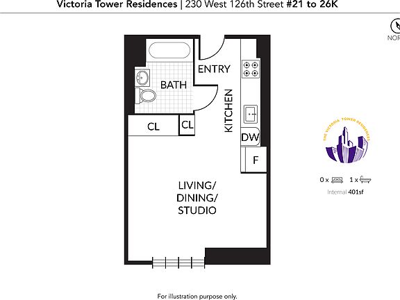 2nd image of 230 W 126th St APT 26K