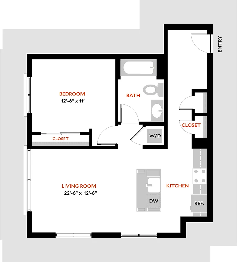 Floor plan Plan 1E