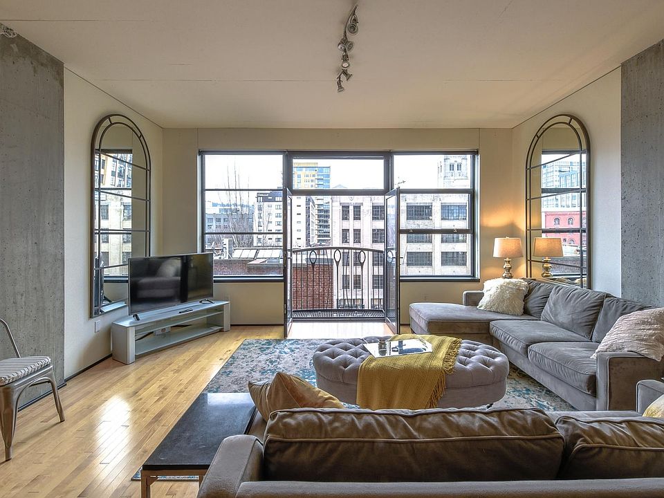 view of living room from dining space