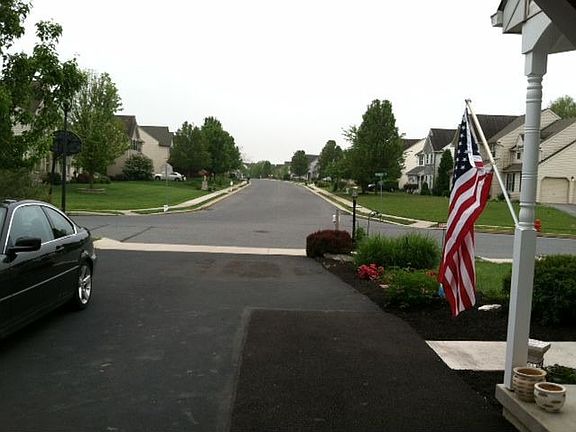 View from inside the garage