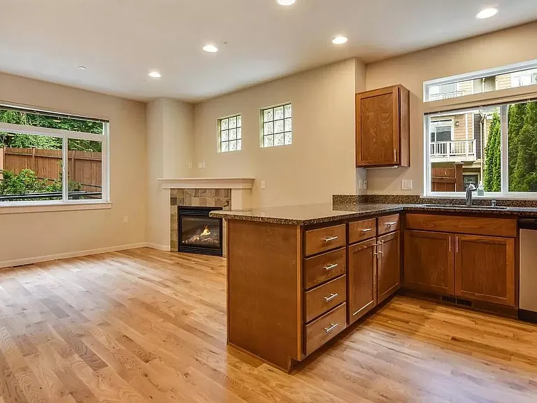 Kitchen with Granite Counter tops