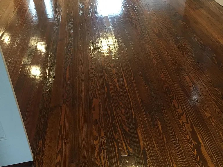Restored hardwood floors throughout
