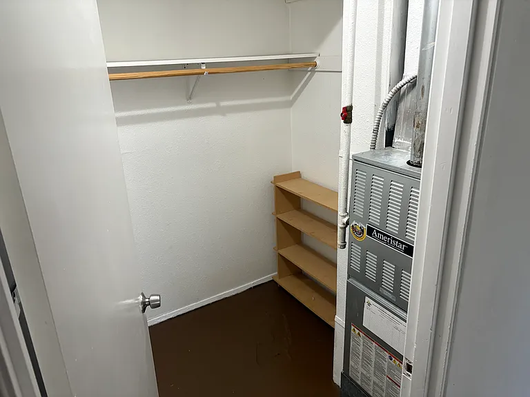 Storage closet next to the kitchen