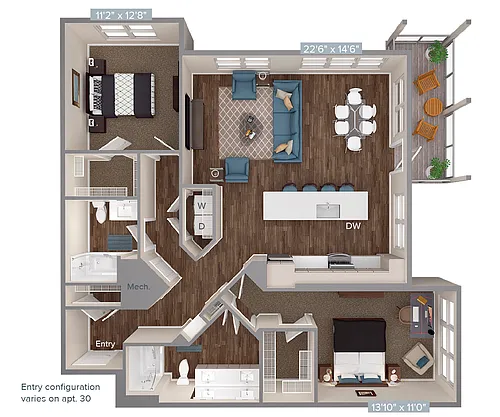 Floor plan BM15-D1-1263