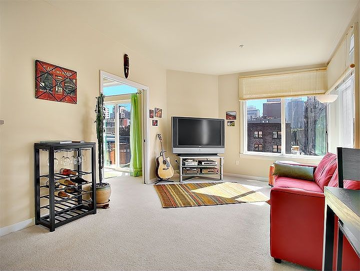 A view of the large, light-filled living room