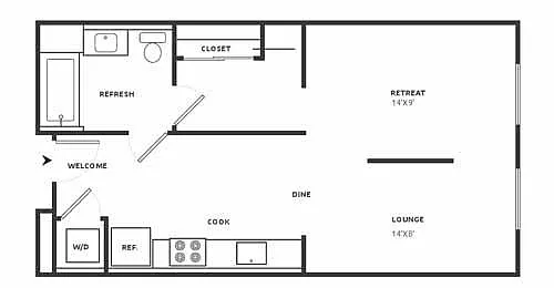 Floor plan Studio 2