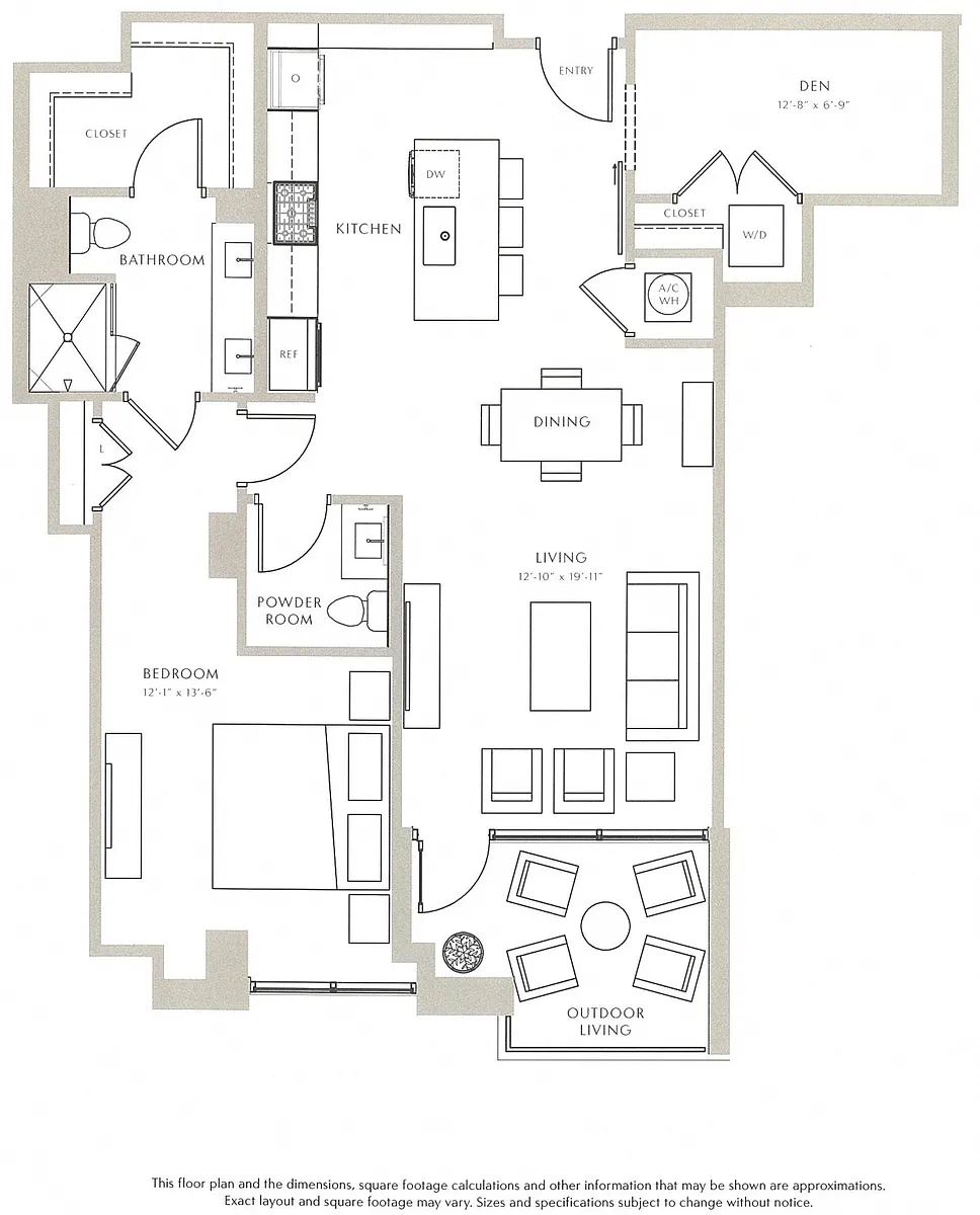 Floor plan Maple II (W/Den)