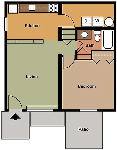 Floor plan 1 Bedroom Classic