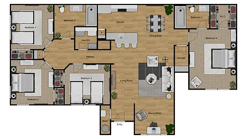 Floor plan 4X2