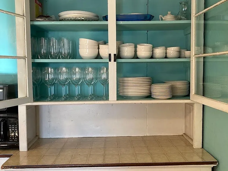 Well-stocked kitchen cupboard