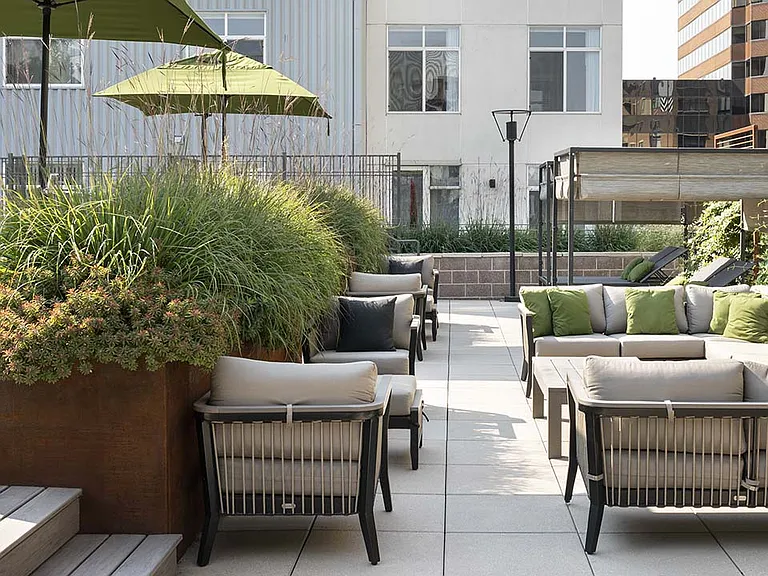 Apartment community Outdoor Lounge at Griffis Cherry Creek in Denver Colorado.