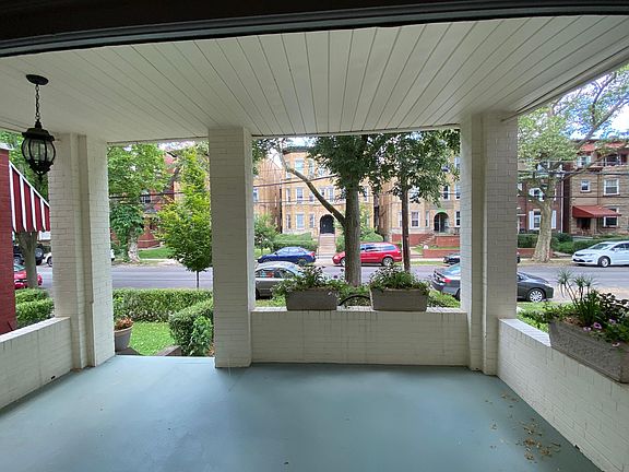Front porch with flower boxes