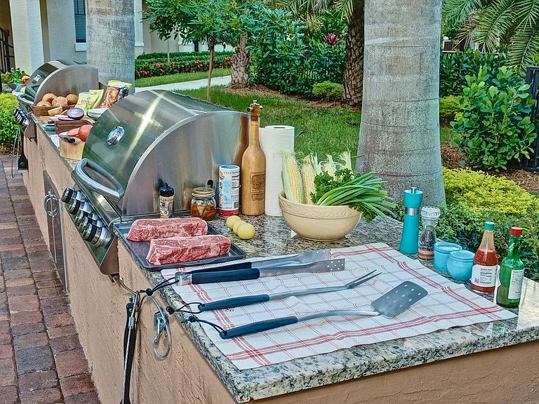 Outdoor grilling Courtyard
