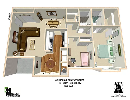 Floor plan Two Bedroom
