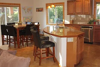 Kitchen and dining area.