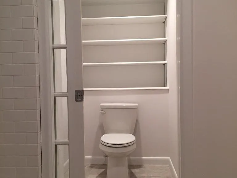 slide the door closed and you have privacy. And plenty of storage.