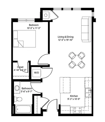Floor plan 1 Bedroom