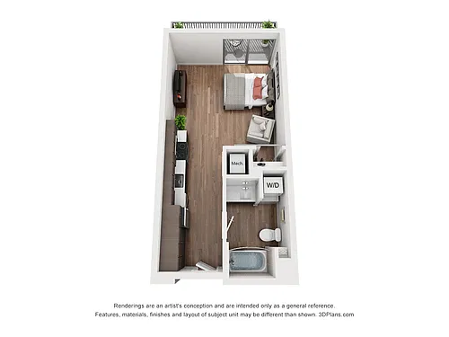 Floor plan Studio S1b
