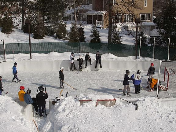 Ice rink in back yard