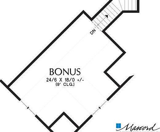 Bonus Room Upper Floor Plan