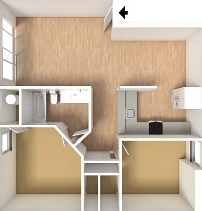 2 bedroom, 1 bathroom 2 bedroom, 1 bathroom