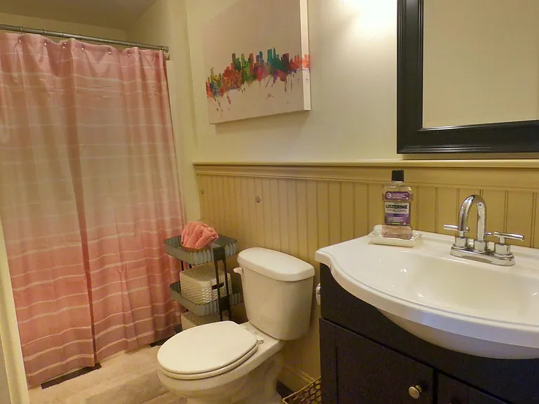Full bathroom (shown prior to recent repainting).