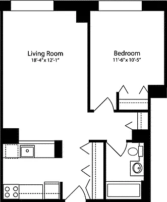 Floor plan Plan T, floors 3-10