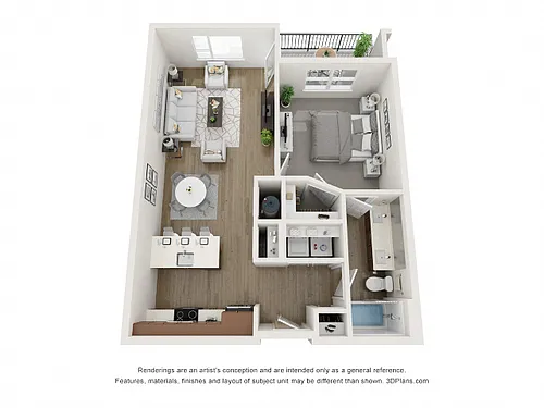 Floor plan One-Bedroom Apartment (A2)