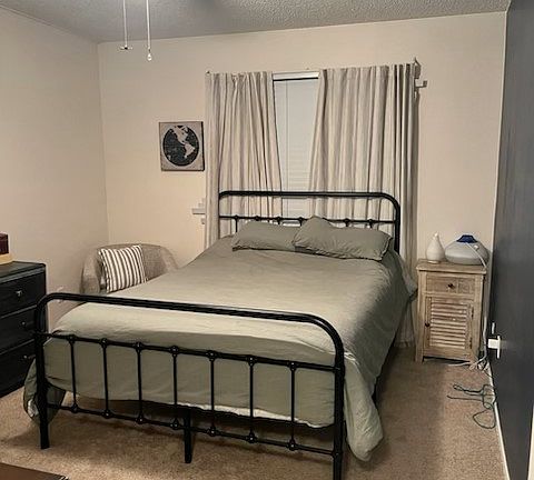 Queen bed is left with property, large master closet