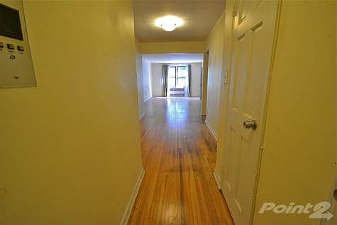 view from the door through living room