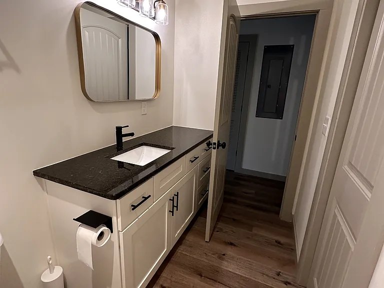 Spare bathroom vanity