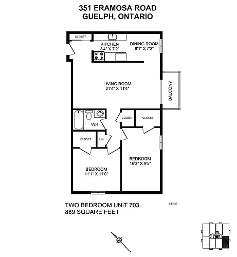 Floor plan 2 Bedroom