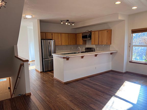 View to kitchen from living room