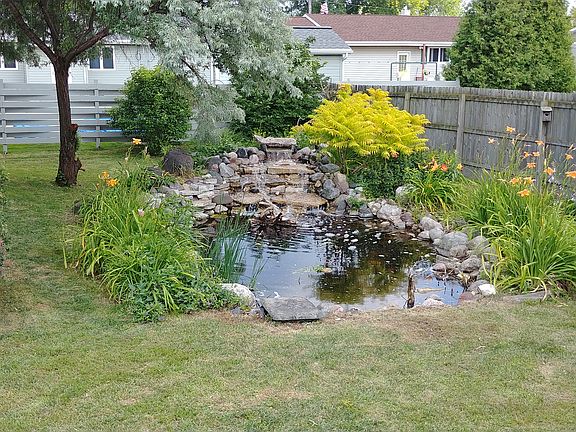 Pond/waterfall...with Koi 